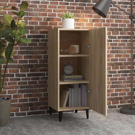 vidaXL Dressoir 34,5x34x90 cm bewerkt hout sonoma eikenkleurig afbeelding3 - 1