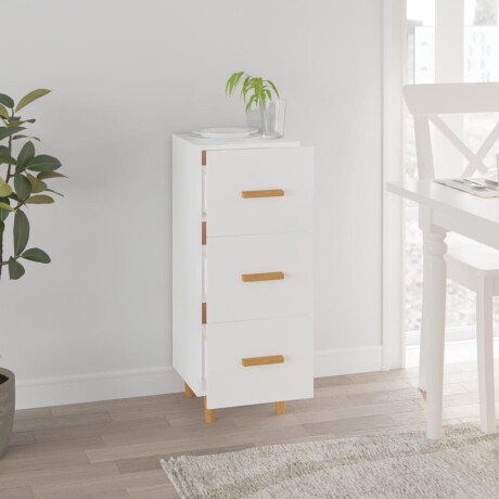vidaXL Dressoir 34,5x34x90 cm bewerkt hout wit afbeelding3 - 1