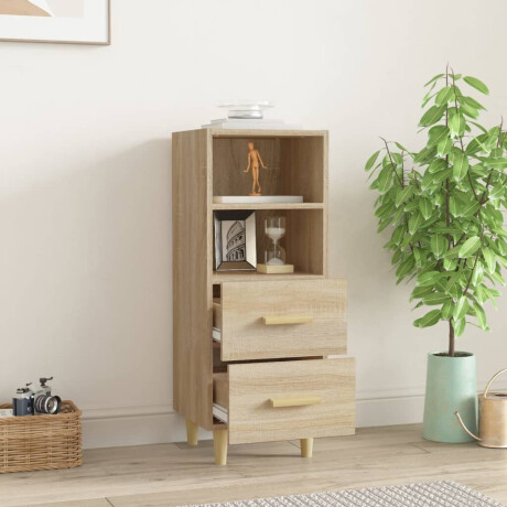 vidaXL Dressoir 34,5x34x90 cm bewerkt hout sonoma eikenkleurig afbeelding3 - 1