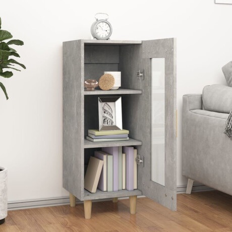 vidaXL Dressoir 34,5x34x90 cm bewerkt hout betongrijs afbeelding3 - 1