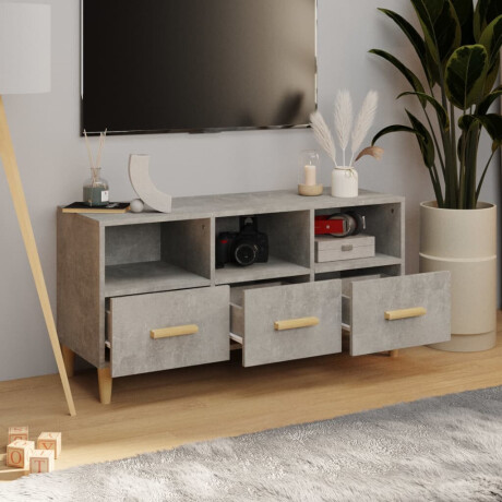 vidaXL Tv-meubel 102x36x50 cm bewerkt hout betongrijs afbeelding3 - 1