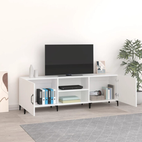 vidaXL Tv-meubel 150x30x50 cm bewerkt hout wit afbeelding3 - 1