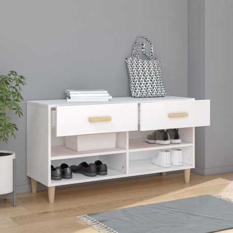 vidaXL Schoenenkast 102x35x55 cm bewerkt hout wit afbeelding3 - 1
