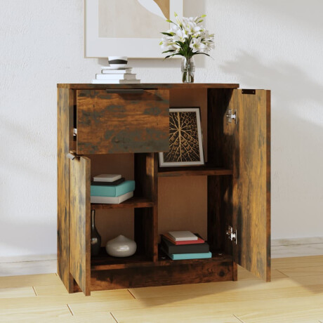 vidaXL Dressoir 60x30x70 cm bewerkt hout gerookt eikenkleurig afbeelding3 - 1