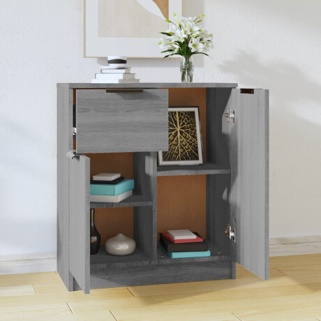 vidaXL Dressoir 60x30x70 cm bewerkt hout grijs sonoma eiken afbeelding3 - 1