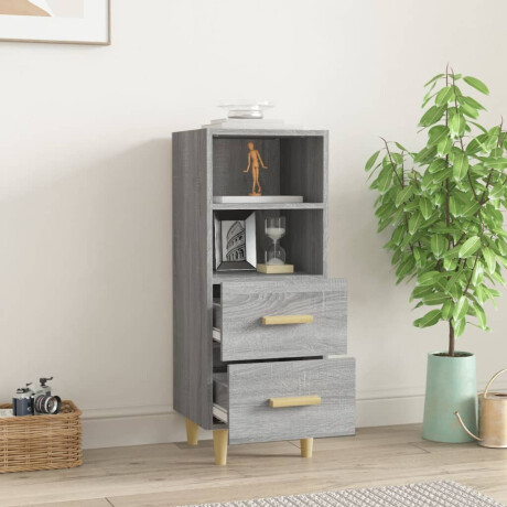 vidaXL Dressoir 34,5x34x90 cm bewerkt hout grijs sonoma eikenkleurig afbeelding3 - 1