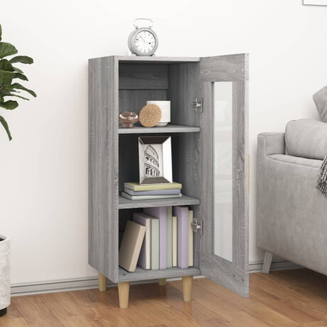 vidaXL Dressoir 34,5x34x90 cm bewerkt hout grijs sonoma eikenkleurig afbeelding3 - 1