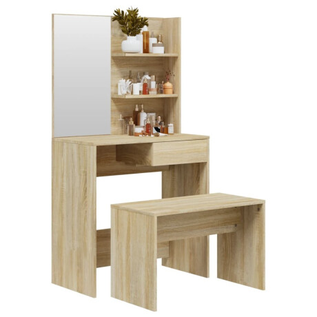 vidaXL Kaptafelset 74,5x40x141 cm sonoma eikenkleurig afbeelding3 - 1