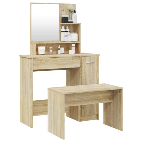 vidaXL Kaptafelset 86,5x35x136 cm sonoma eikenkleurig afbeelding3 - 1