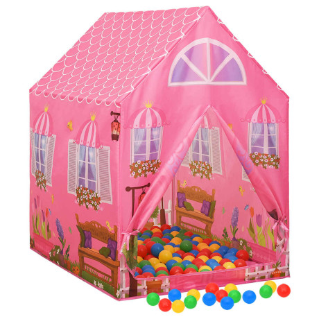 vidaXL Kinderspeeltent 69x94x104 cm roze afbeelding3 - 1