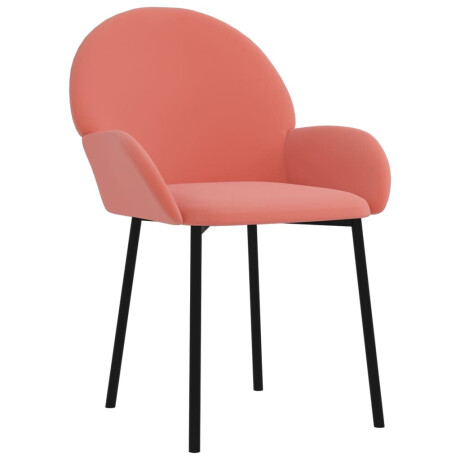 vidaXL Eetkamerstoelen 2 st fluweel roze afbeelding3 - 1