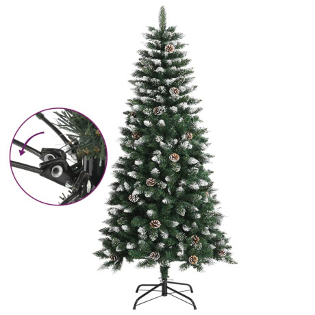 vidaXL Kunstkerstboom met standaard 120 cm PVC groen afbeelding3 - 1