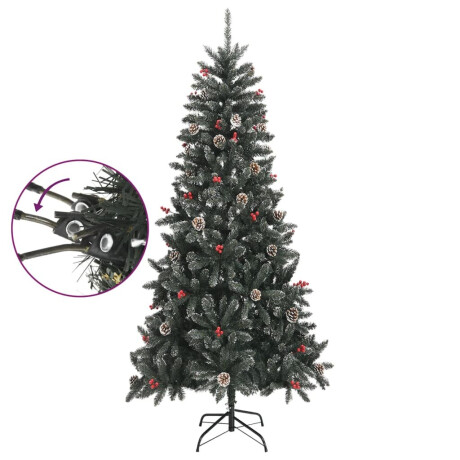 vidaXL Kunstkerstboom met standaard 240 cm PVC groen afbeelding3 - 1