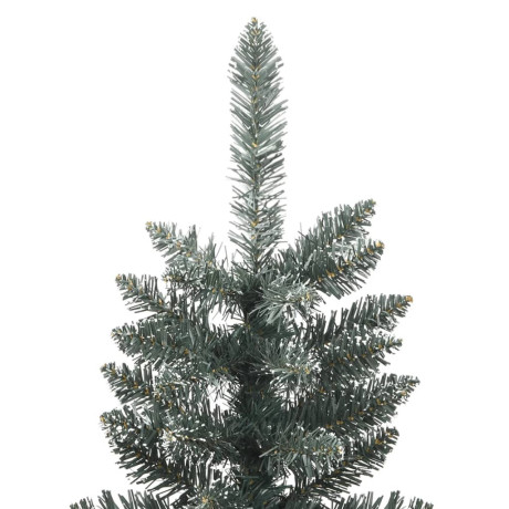 vidaXL Kunstkerstboom met standaard smal 240 cm PVC groen afbeelding3 - 1