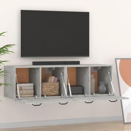 vidaXL Wandkasten 2 st 80x35x36,5 cm bewerkt hout betongrijs afbeelding3 - 1