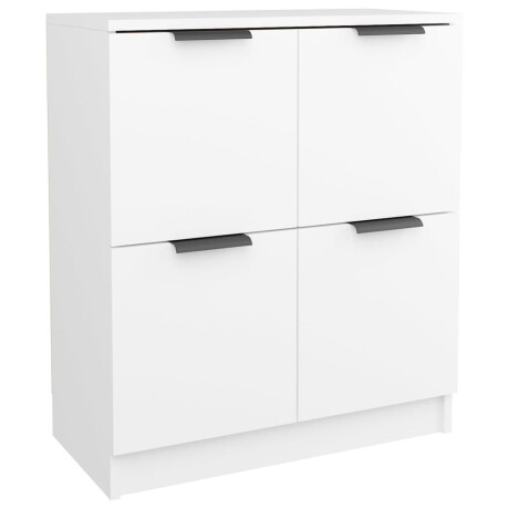 vidaXL Dressoirs 2 st 60x30x70 cm bewerkt hout wit afbeelding3 - 1