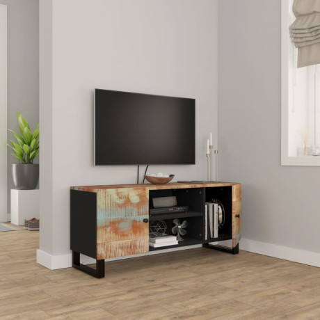 vidaXL Tv-meubel 105x33x46 cm massief teruggewonnen hout afbeelding3 - 1
