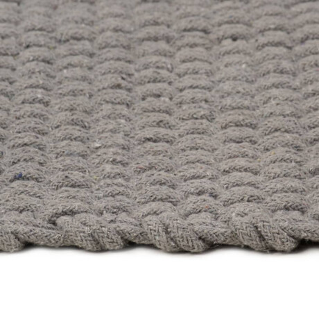 vidaXL Vloerkleed rechthoekig 160x230 cm katoen grijs afbeelding3 - 1