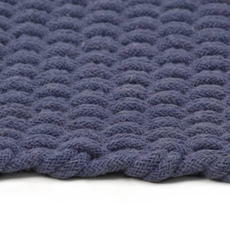 vidaXL Vloerkleed rechthoekig 120x180 cm katoen marineblauw afbeelding3 - 1