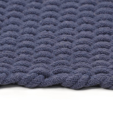 vidaXL Vloerkleed rechthoekig 180x250 cm katoen marineblauw afbeelding3 - 1