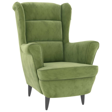 vidaXL Fauteuil met voetenbank fluweel lichtgroen afbeelding3 - 1