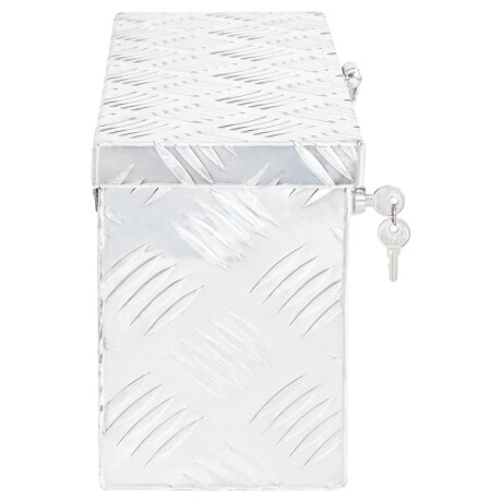 vidaXL Opbergbox 50x15x20,5 cm aluminium zilverkleurig afbeelding3 - 1