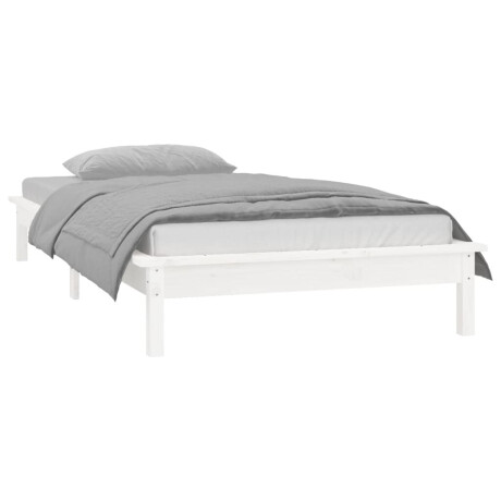vidaXL Bedframe LED massief hout 90x200 cm afbeelding3 - 1