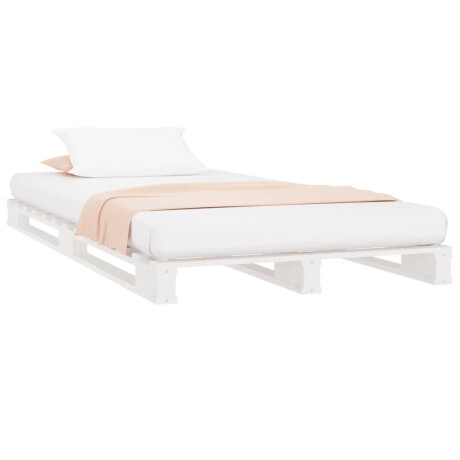 vidaXL Palletbed massief grenenhout wit 75x190 cm afbeelding3 - 1