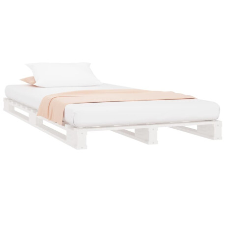 vidaXL Palletbed massief grenenhout wit 90x190 cm afbeelding3 - 1