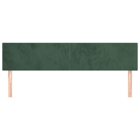 vidaXL Hoofdborden 2 st 100x5x78/88 cm fluweel donkergroen afbeelding3 - 1