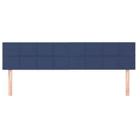 vidaXL Hoofdborden 2 st 100x5x78/88 cm stof blauw afbeelding3 - 1