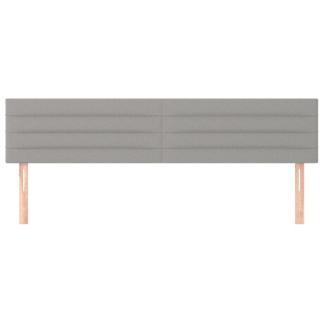vidaXL Hoofdborden 160x5x78/88 cm stof lichtgrijs afbeelding3 - 1