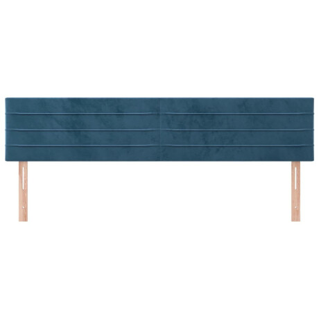vidaXL Hoofdborden 2 st 80x5x78/88 cm fluweel donkerblauw afbeelding3 - 1