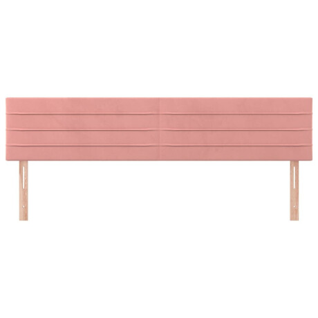vidaXL Hoofdborden 2 st 90x5x78/88 cm fluweel roze afbeelding3 - 1