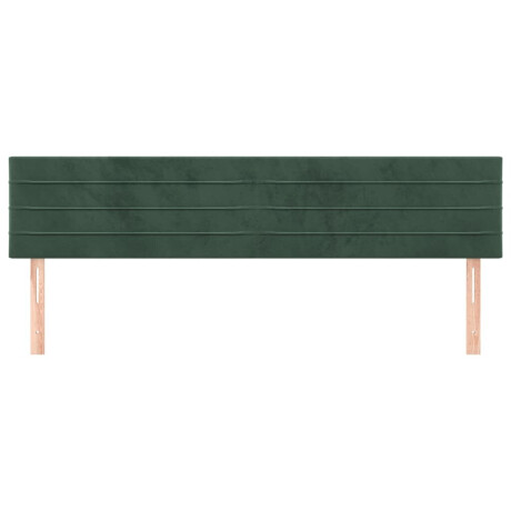 vidaXL Hoofdborden 2 st 100x5x78/88 cm fluweel donkergroen afbeelding3 - 1