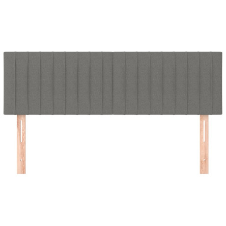 vidaXL Hoofdborden 144x5x78/88 cm stof donkergrijs afbeelding3 - 1