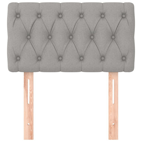 vidaXL Hoofdbord 80x7x78/88 cm stof lichtgrijs afbeelding3 - 1