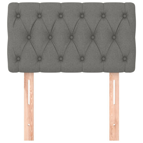 vidaXL Hoofdbord 80x7x78/88 cm stof donkergrijs afbeelding3 - 1
