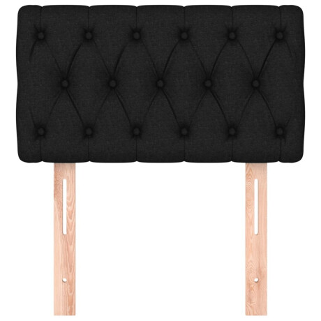 vidaXL Hoofdbord 80x7x78/88 cm stof zwart afbeelding3 - 1