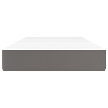 vidaXL Pocketveringmatras medium 80x200x20 cm kunstleer grijs afbeelding3 - 1