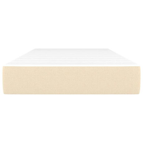 vidaXL Pocketveringmatras 90x190x20 cm stof crèmekleurig afbeelding3 - 1