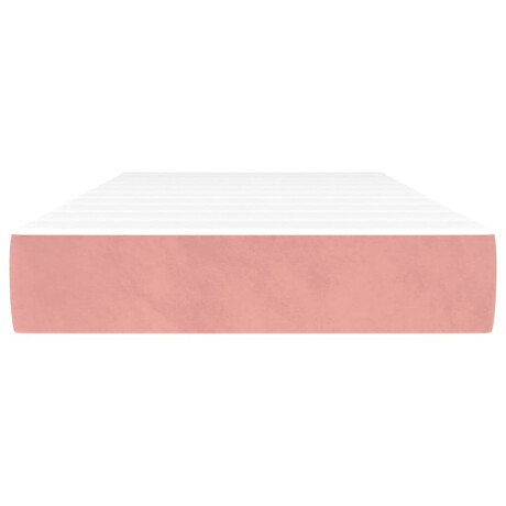 vidaXL Pocketveringmatras 90x190x20 cm fluweel roze afbeelding3 - 1