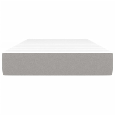 vidaXL Pocketveringmatras 90x200x20 cm stof lichtgrijs afbeelding3 - 1