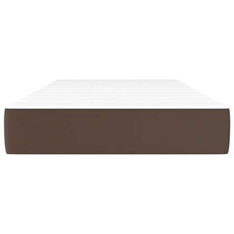 vidaXL Pocketveringmatras medium 90x200x20 cm kunstleer bruin afbeelding3 - 1