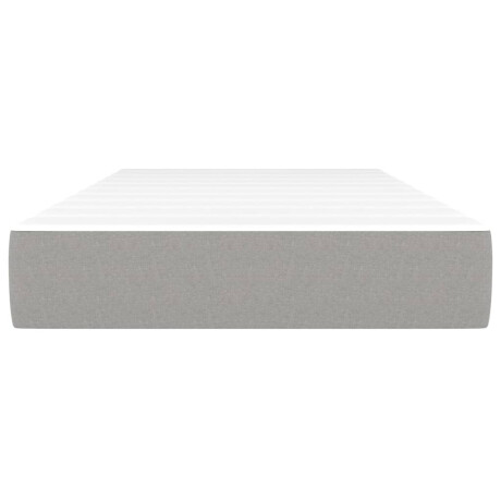 vidaXL Pocketveringmatras 100x200x20 cm stof lichtgrijs afbeelding3 - 1