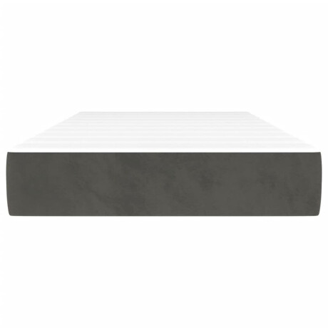 vidaXL Pocketveringmatras medium 100x200x20 cm fluweel donkergrijs afbeelding3 - 1