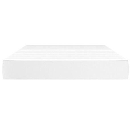 vidaXL Pocketveringmatras 120x200x20 cm kunstleer wit afbeelding3 - 1
