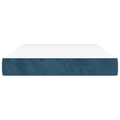 vidaXL Pocketveringmatras medium 120x200x20 cm fluweel donkerblauw afbeelding3 - 1