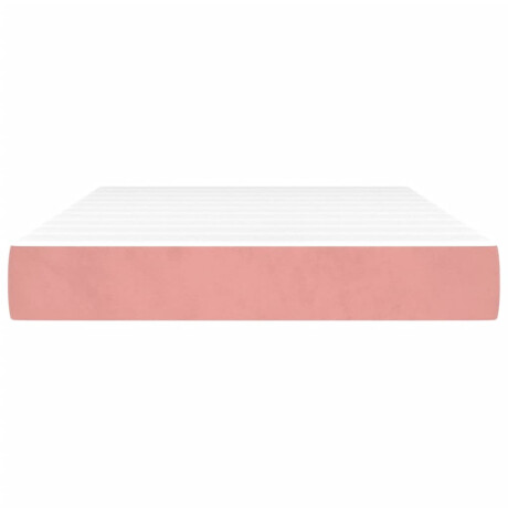 vidaXL Pocketveringmatras 120x200x20 cm fluweel roze afbeelding3 - 1