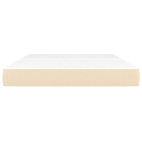 vidaXL Pocketveringmatras 140x190x20 cm stof crèmekleurig afbeelding3 - 1